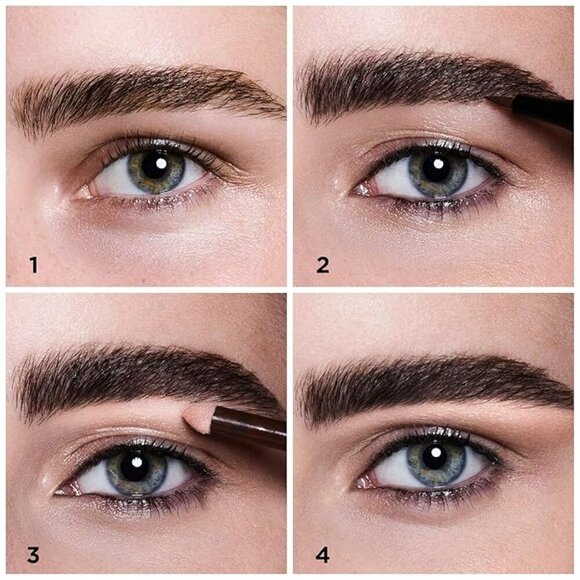 Revlon Colorstay Shape & Glow Eye Brow Marker and Highlighter, Soft Black 250 - Picture 7 of 10